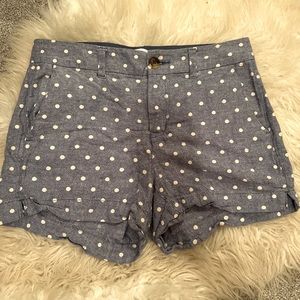 Old navy linen polka dot shorts everyday mid rise size 2